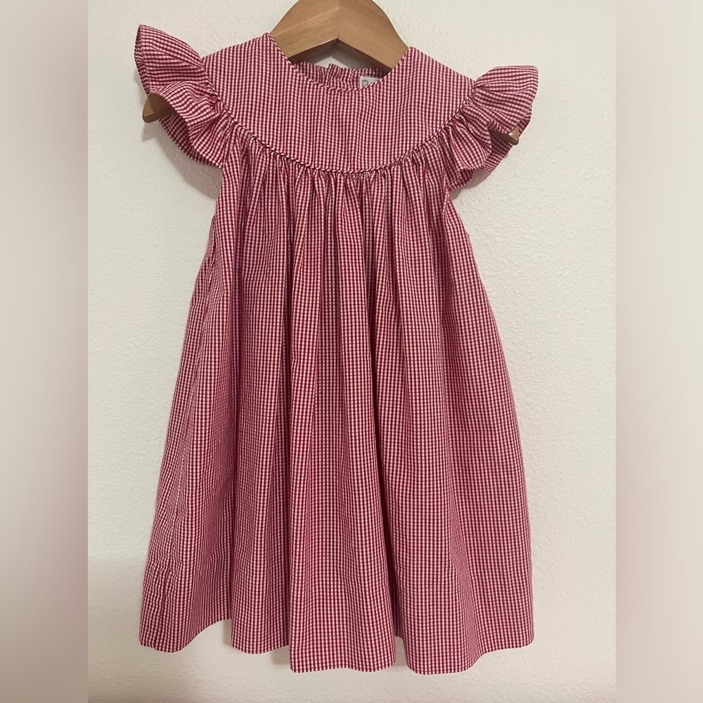 Petit Ami Red Gingham Dress